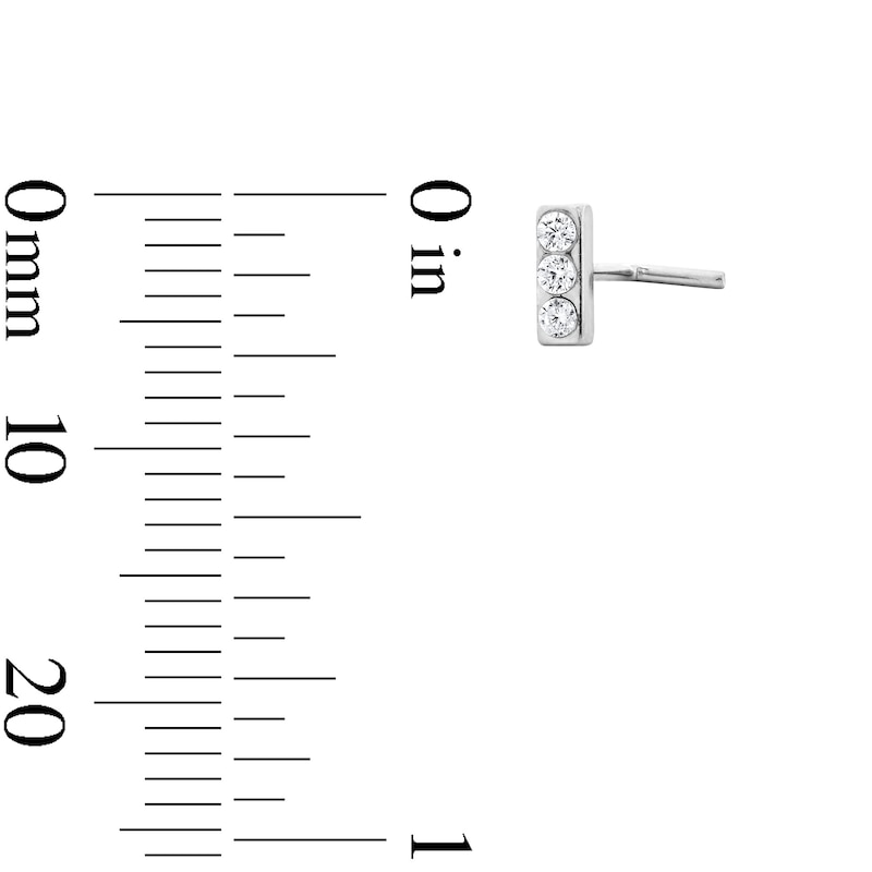 Main Image 3 of Stainless Steel L-Shaped Nose Stud Set - 20G