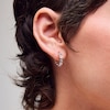 Thumbnail Image 2 of Sterling Silver Chain Link Huggie Hoops