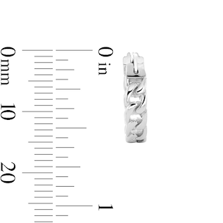 Sterling Silver Chain Link Huggie Hoops