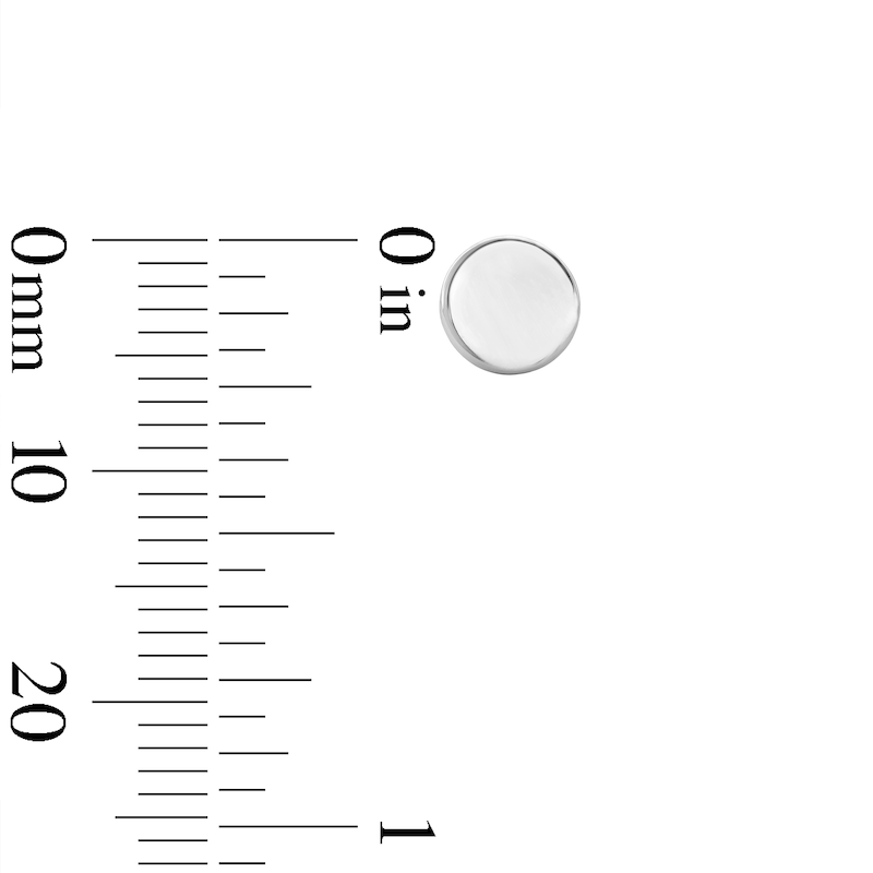 Main Image 3 of Solid Sterling Silver Disc Studs