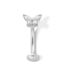 Thumbnail Image 1 of Titanium CZ Butterfly Floating Belly Button Ring - 14G 7/16"