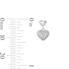 Thumbnail Image 3 of Sterling Silver CZ Heart Drop Studs