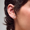 Thumbnail Image 2 of Sterling Silver CZ Heart Outline Studs