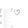 Thumbnail Image 3 of Sterling Silver CZ Heart Outline Studs