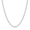 Thumbnail Image 1 of Solid Sterling Silver Curb Chain with CZ - 18"