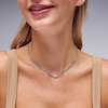 Thumbnail Image 2 of Solid Sterling Silver Curb Chain with CZ - 18"