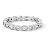 Thumbnail Image 1 of Sterling Silver CZ Alternate Marquise Ring - Size 7