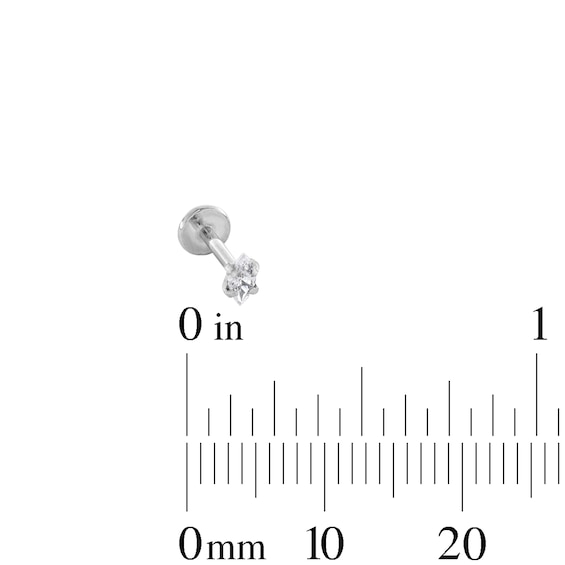 Stainless Steel CZ Stud, Flower, and Tricluster Stud Set - 18G
