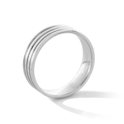 Sterling Silver High Polish Ring Band - Size 7
