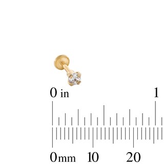 Yellow Ion Plated Crown, Stud, and Ball Stud Set - 18G