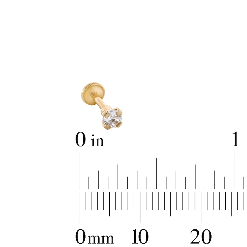 Main Image 2 of Yellow Ion Plated Crown, Stud, and Ball Stud Set - 18G