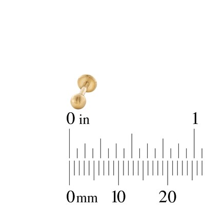 Yellow Ion Plated Crown, Stud, and Ball Stud Set - 18G