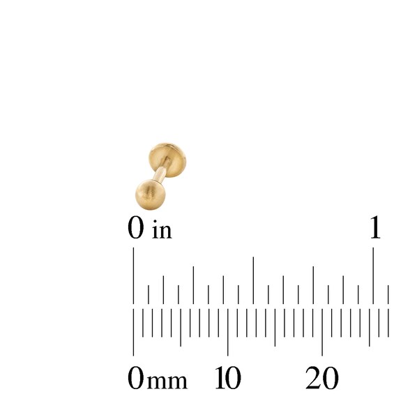 Yellow Ion Plated Crown, Stud, and Ball Stud Set - 18G
