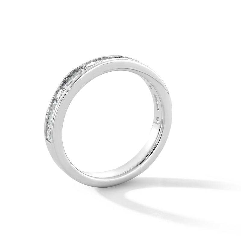 Main Image 3 of Sterling Silver CZ Baguette Ring Band - Size 7