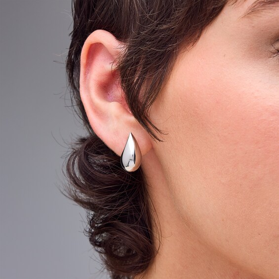 Sterling Silver Teardrop Studs