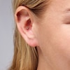 Thumbnail Image 2 of 14K Gold CZ Rainbow Heart Nose Stud - 22G