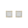 Thumbnail Image 1 of 14K Gold Plated 1/2 CT. T.W. Lab-Grown Diamond Square Studs