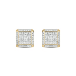 14K Gold Plated 1/2 CT. T.W. Lab-Grown Diamond Square Studs