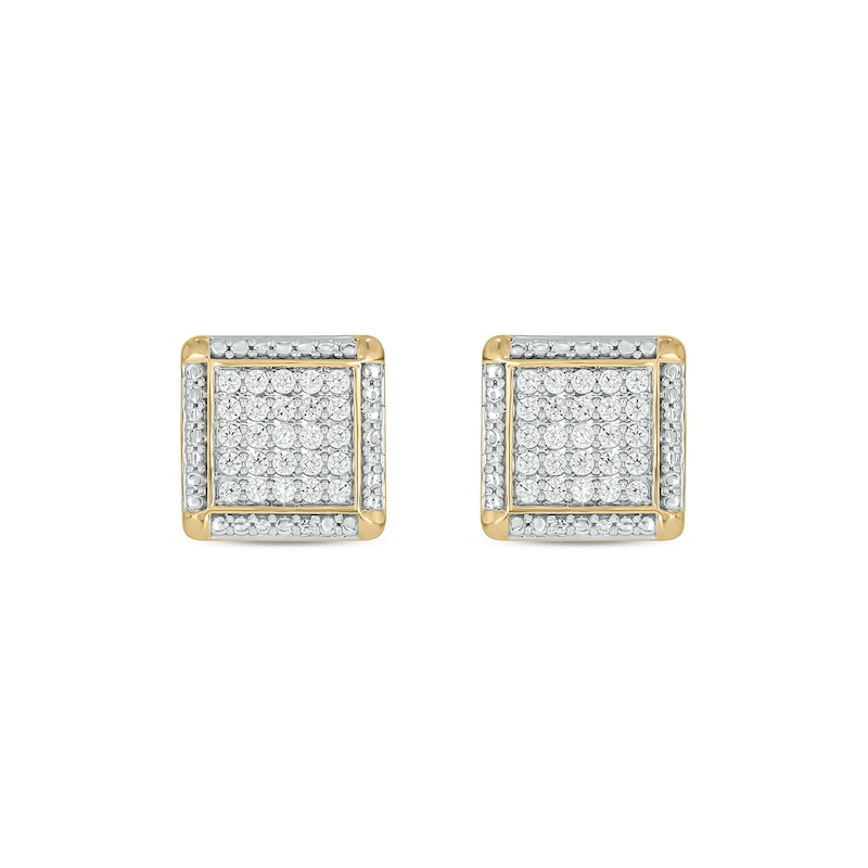 14K Gold Plated 1/2 CT. T.W. Lab-Grown Diamond Square Studs