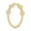 Thumbnail Image 3 of 14K Gold Plated 1/4 CT. T.W. Lab-Grown Diamond Clover Ring