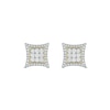Thumbnail Image 1 of 14K Gold Plated 1/2 CT. T.W. Lab-Grown Diamond Curved Frame Studs