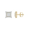 Thumbnail Image 2 of 14K Gold Plated 1/2 CT. T.W. Lab-Grown Diamond Curved Frame Studs