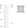 Thumbnail Image 3 of 14K Gold Plated 1/2 CT. T.W. Lab-Grown Diamond Curved Frame Studs