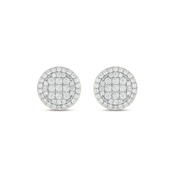 14K Gold Plated 1 CT. T.W. Lab-Grown Diamond Round Studs