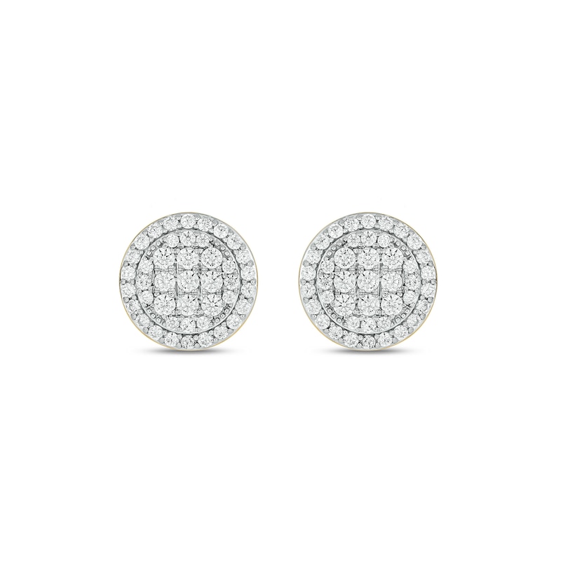 14K Gold Plated 1 CT. T.W. Lab-Grown Diamond Round Studs
