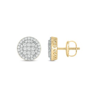 14K Gold Plated 1 CT. T.W. Lab-Grown Diamond Round Studs