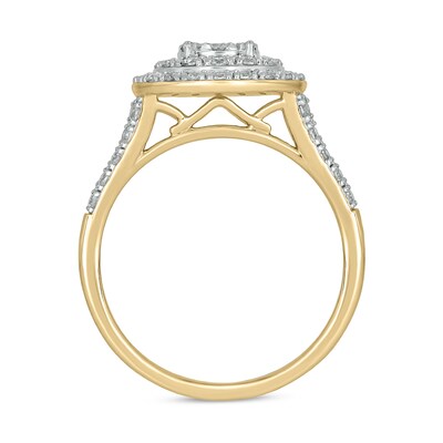 10K Gold 3/4 CT. T.W. Lab-Grown Diamond Round Halo Ring