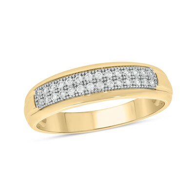 10K Gold 1/5 CT. T.W. Lab-Grown Diamond Double Row Ring