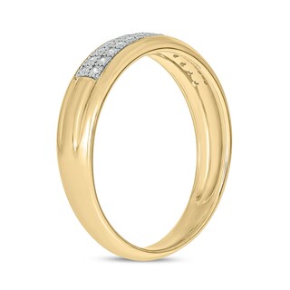 10K Gold 1/5 CT. T.W. Lab-Grown Diamond Double Row Ring