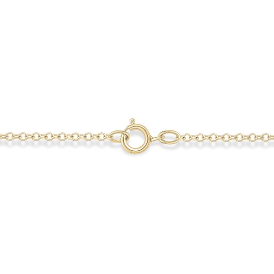 14K Gold Plated 1/5 CT. T.W. Lab-Grown Diamond Clover Pendant - 18"