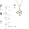 14K Gold Plated 1/5 CT. T.W. Lab-Grown Diamond Clover Pendant - 18"