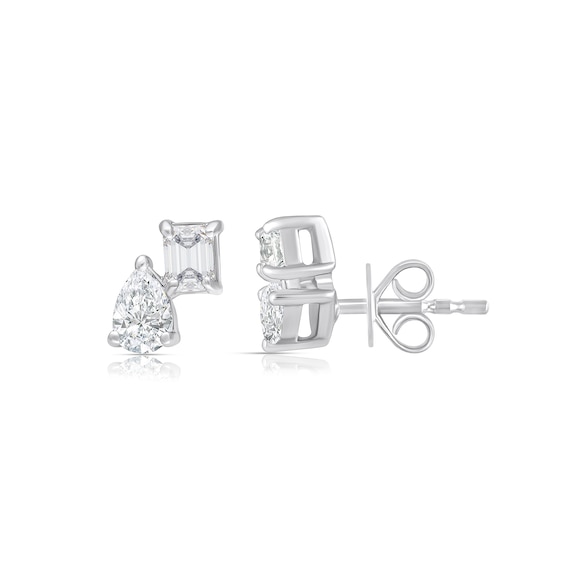 Sterling Silver 1/5 CT. T.W. Lab-Grown Diamond Stacked Studs