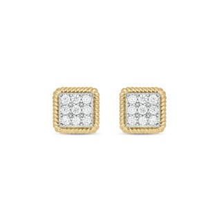 14K Gold Plated 1/2 CT. T.W. Lab-Grown Diamond 9 Stone Studs