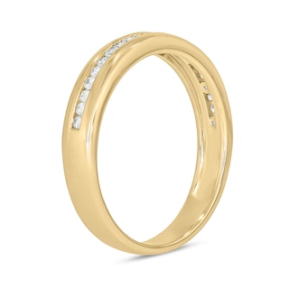 14K Gold Plated 1/ CT. T.W. Lab-Grown Diamond Single Row Ring