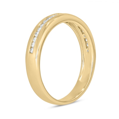 14K Gold Plated 1/ CT. T.W. Lab-Grown Diamond Single Row Ring