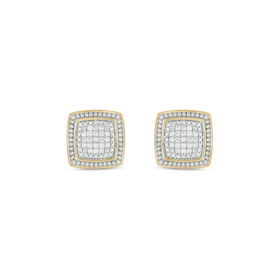 14K Gold Plated 1/5 CT. T.W. Lab-Grown Diamond Cushion Studs