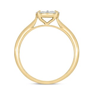 10K Gold 1/2 CT. T.W. Lab-Grown Diamond Round Cluster Ring