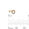 Thumbnail Image 3 of 14K Gold CZ Rainbow Open Heart Stud - 18G 5/16"