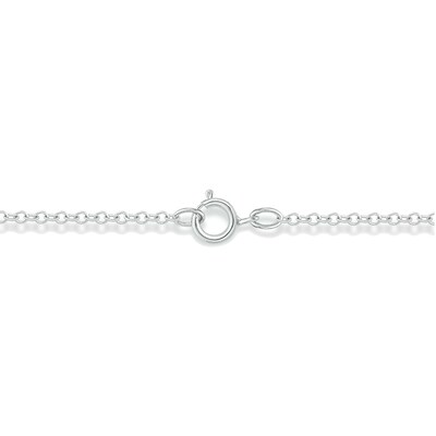 Sterling Silver 1/8 CT. T.W. Lab-Grown Diamond Round and Baguette Pendant - 18"