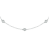 Thumbnail Image 4 of Sterling Silver 1/4 CT. T.W. Lab-Grown Diamond Round Station Necklace - 18"