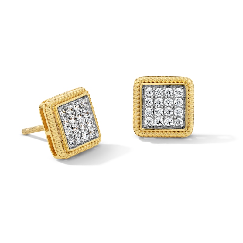 Main Image 1 of 10K Gold 1/2 CT. T.W. Lab-Grown Diamond 16 Stone Studs