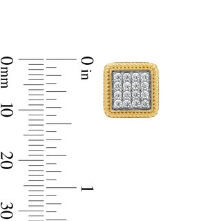 10K Gold 1/2 CT. T.W. Lab-Grown Diamond 16 Stone Studs