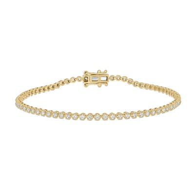 14K Gold Plated 1 CT. T.W. Lab-Grown Diamond Tennis Bracelet - 7"