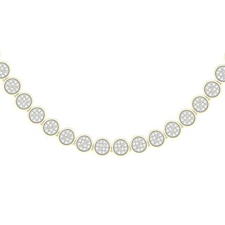 14K Gold Plated 1/2 CT. T.W. Lab-Grown Diamond Round Necklace - 22"