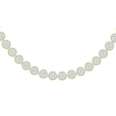 14K Gold Plated 1/2 CT. T.W. Lab-Grown Diamond Round Necklace - 22"