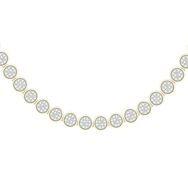 14K Gold Plated 1/2 CT. T.W. Lab-Grown Diamond Round Necklace - 22"